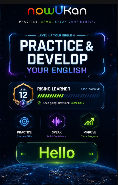 nowUKan app preview — practice and develop screen